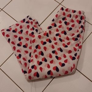 4/$40 Fleece Heart PJ Bottoms - Size Large